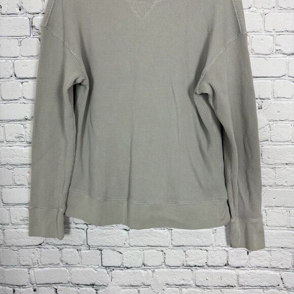 Theory Womens Easy Sweatshirt Easy Waffle Knit Top Size M Pima Cotton Ash Gray - Picture 8 of 14